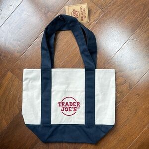 Trader Joes Mini Tote Bag in Navy